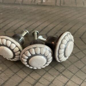 Gray Floral Patterned Cufflinks
